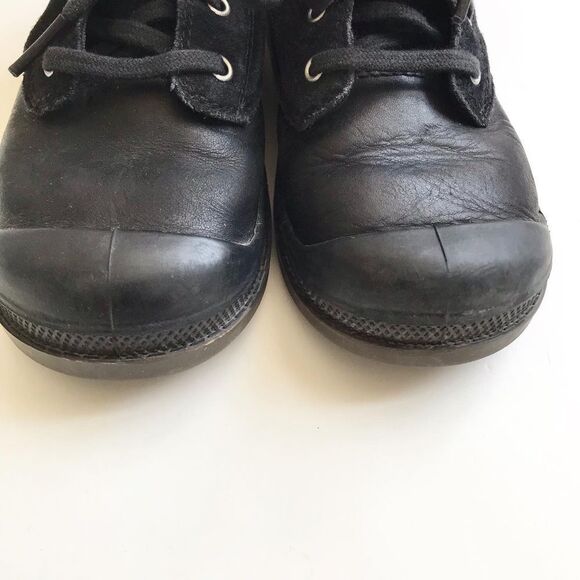 Palladium black suede/leather combat boots EUC size 9.5 toddler - Picture 6 of 10
